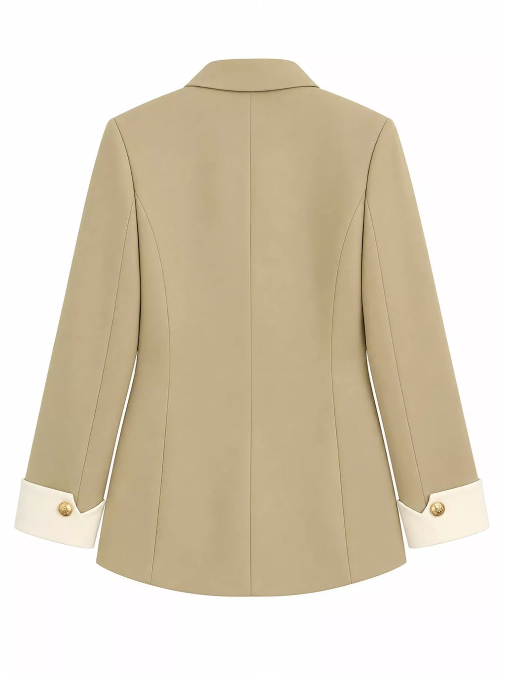 Full Size Single-Breasted Blazer with Gold Button Accents Plus Size
