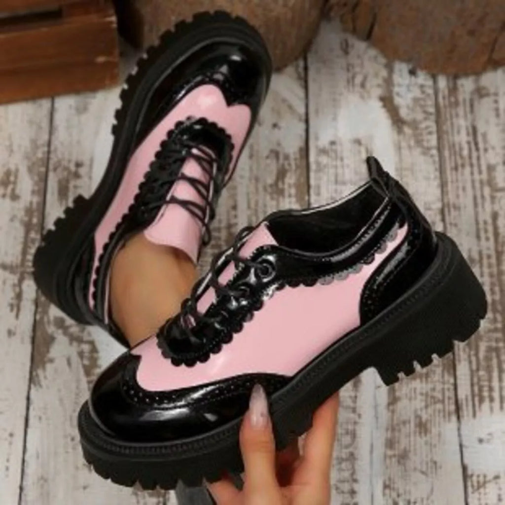 Round Toe Platform Loafers