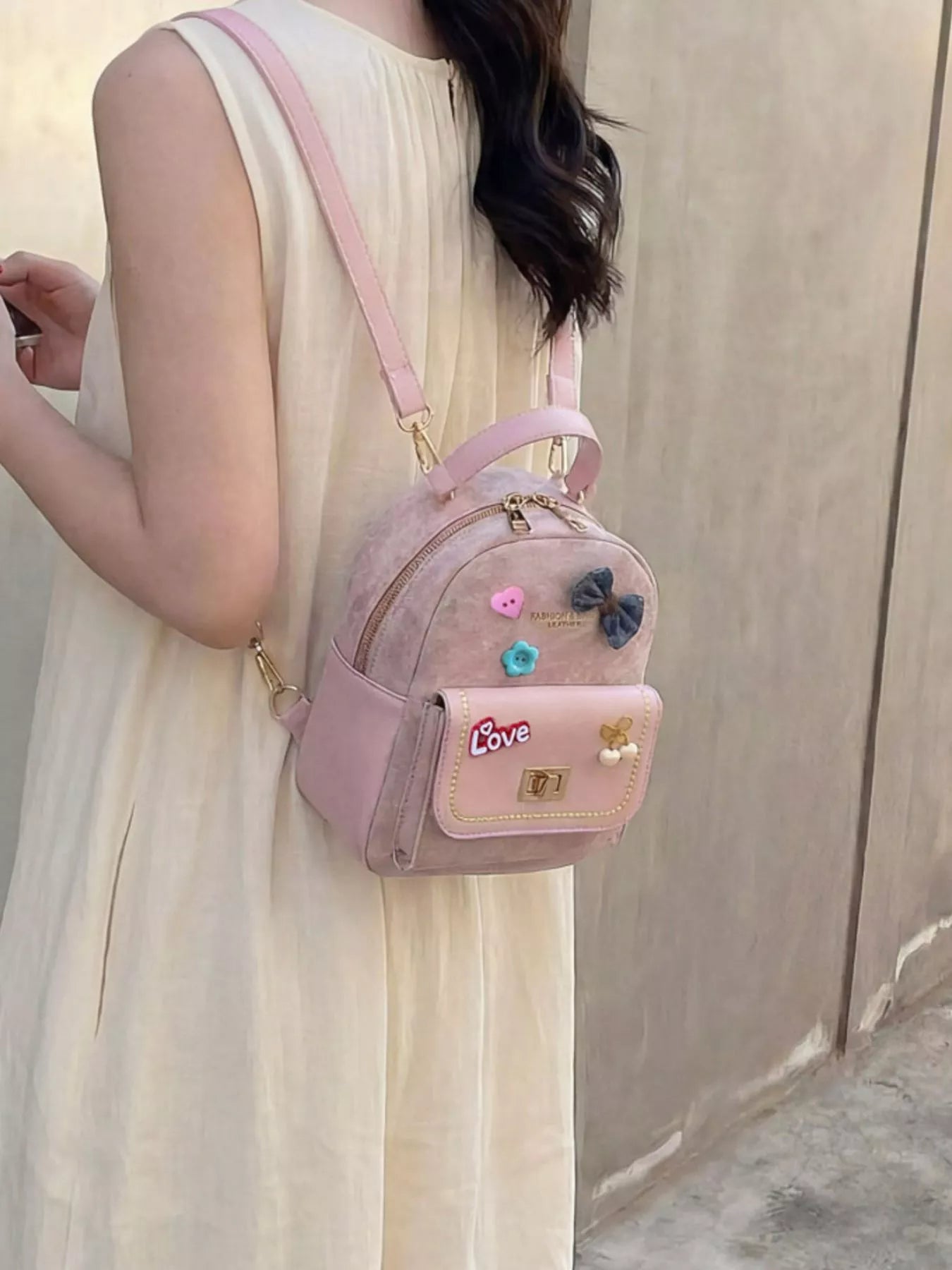 PU Leather Backpack Bag