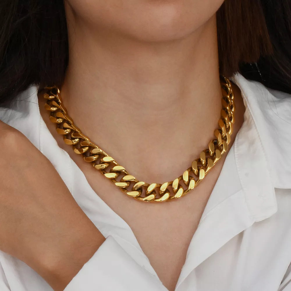 18K Gold-Plated Chain Necklace