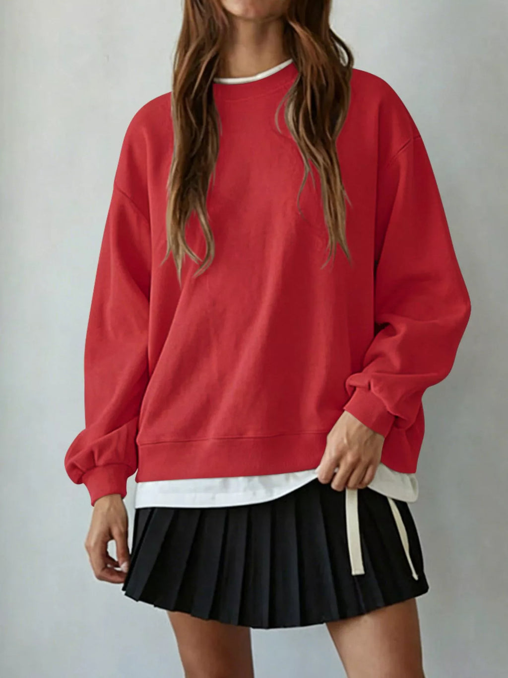 Oversized Crew Neck Sweatshirt