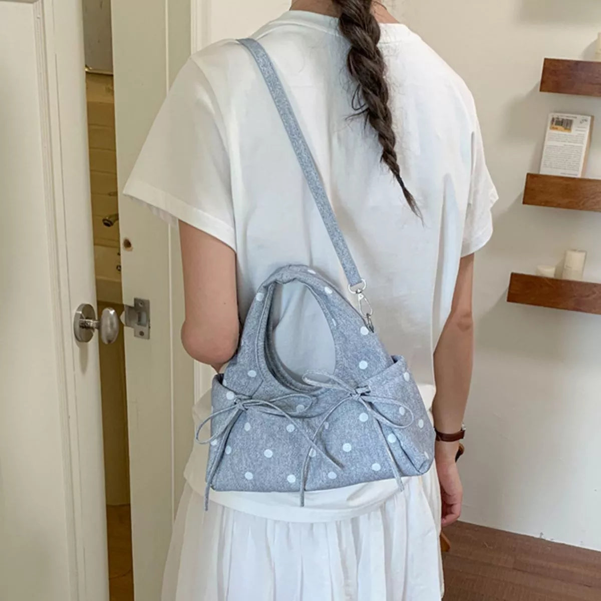 Polka Dot Bow Handbag