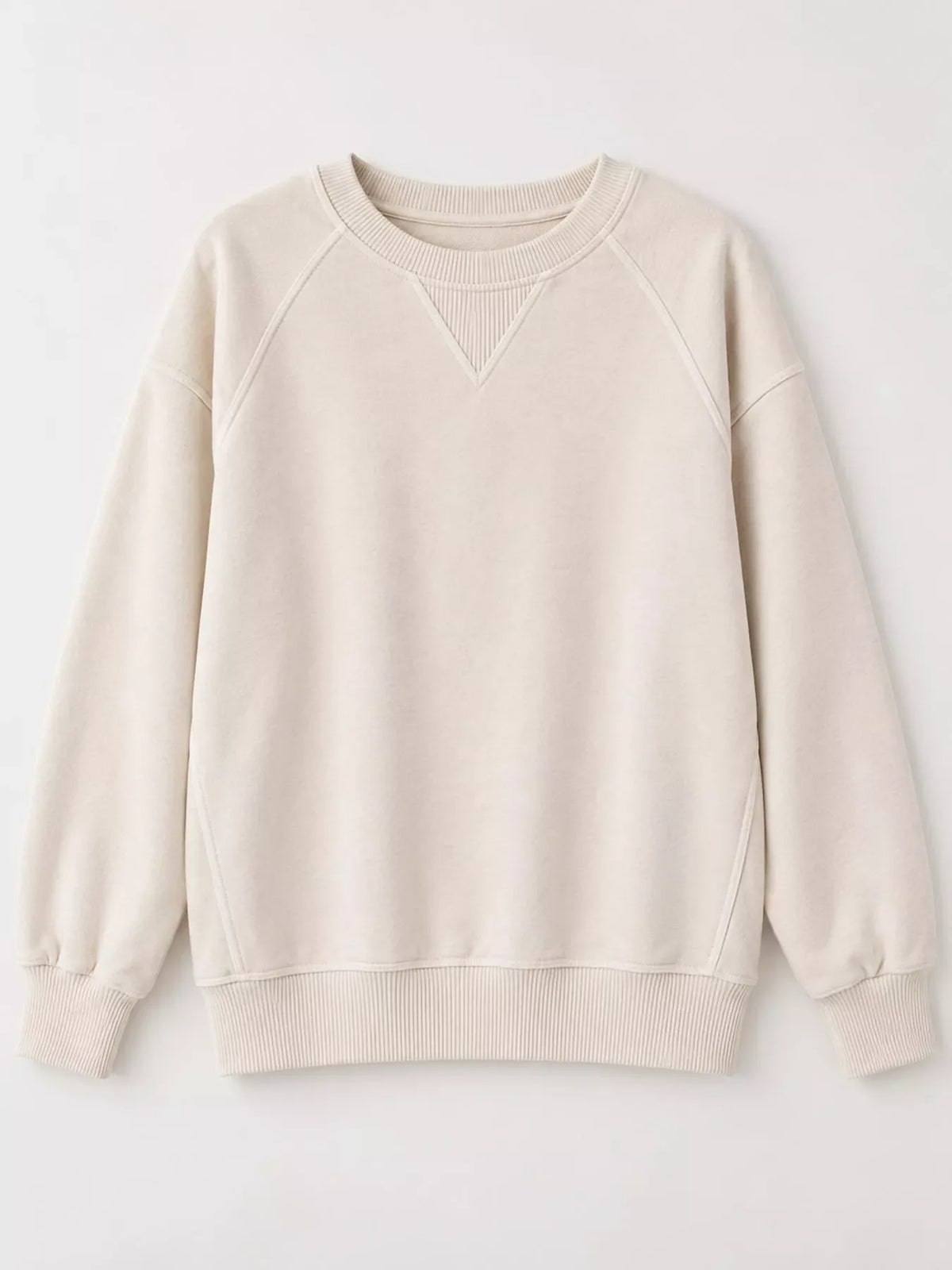 Crew Neck Raglan Sleeve Sweatshirt