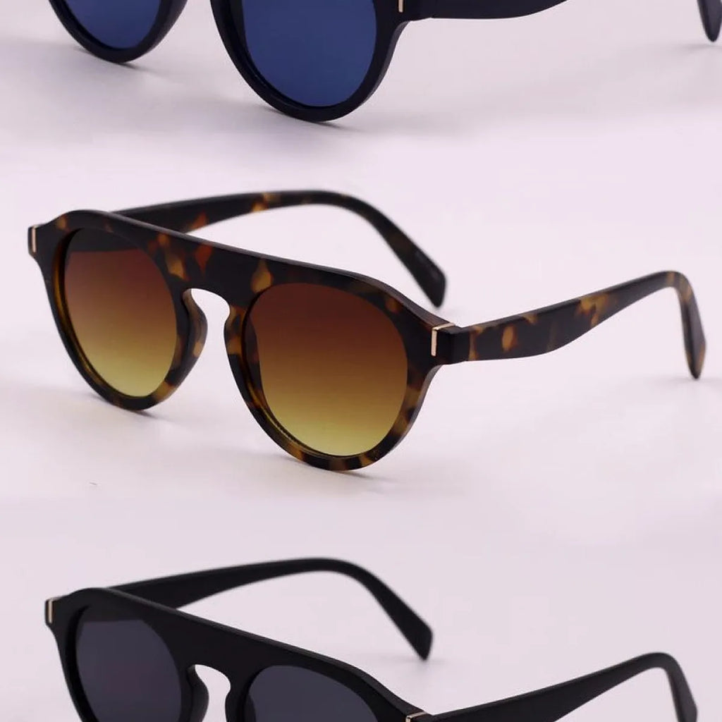 3-Piece Round Polycarbonate Full-Rim Sunglasses Set