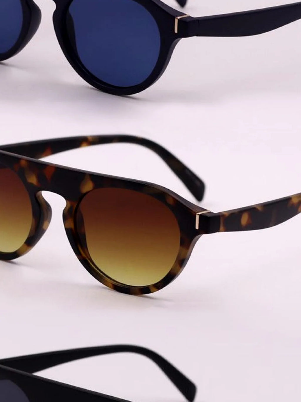 3-Piece Round Polycarbonate Full-Rim Sunglasses Set