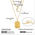 Square Pendant Layered Necklace
