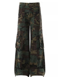 Men's Camouflage Wide-Leg Cargo Pants