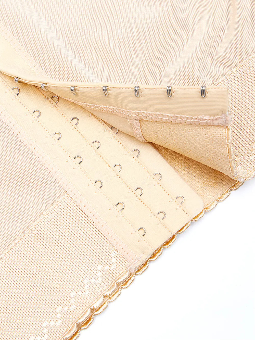 Full Size Lace Detail Hook-and-Eye Shaping Shorts