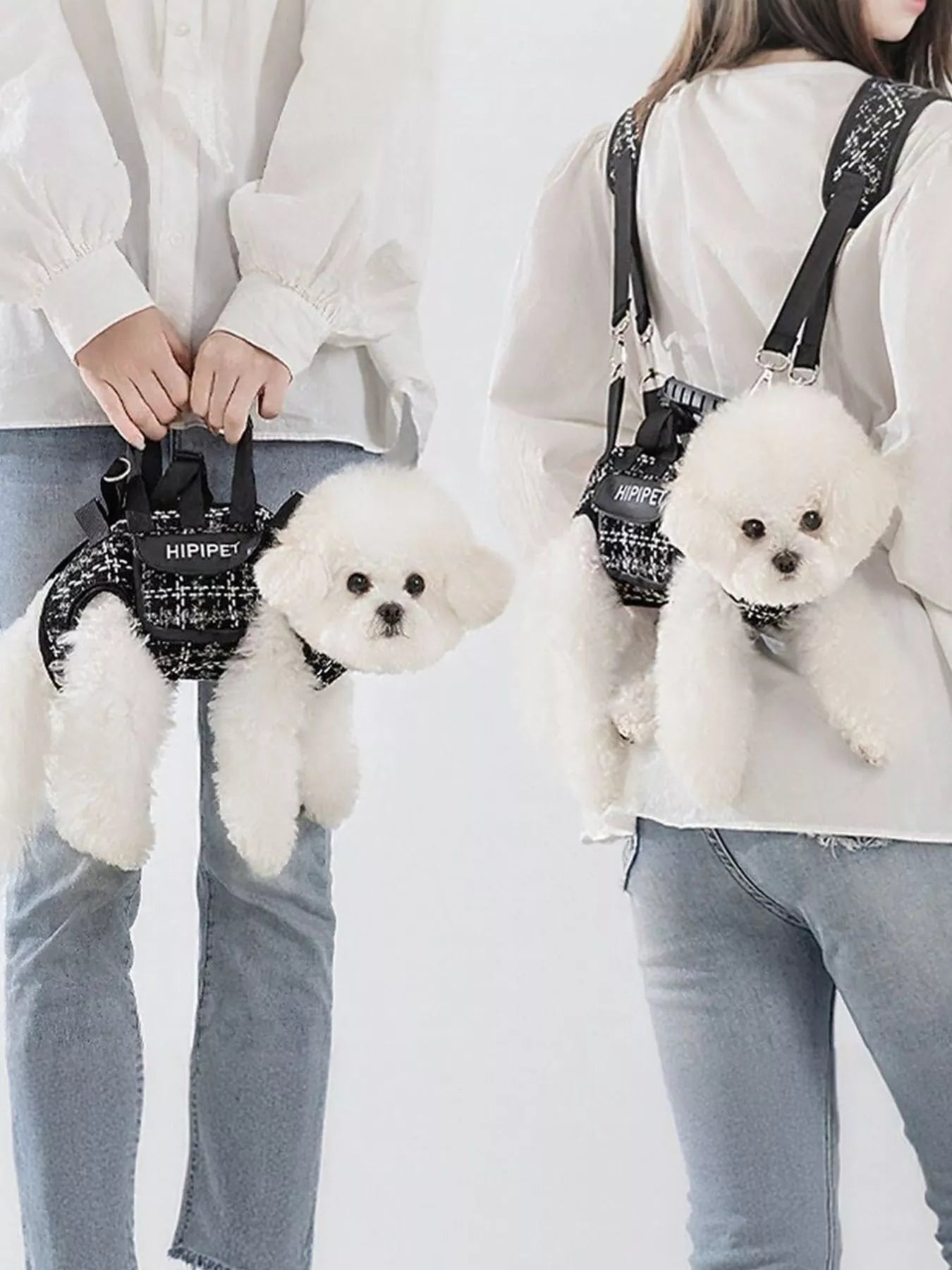 Plaid Pet Harness and Leash Set