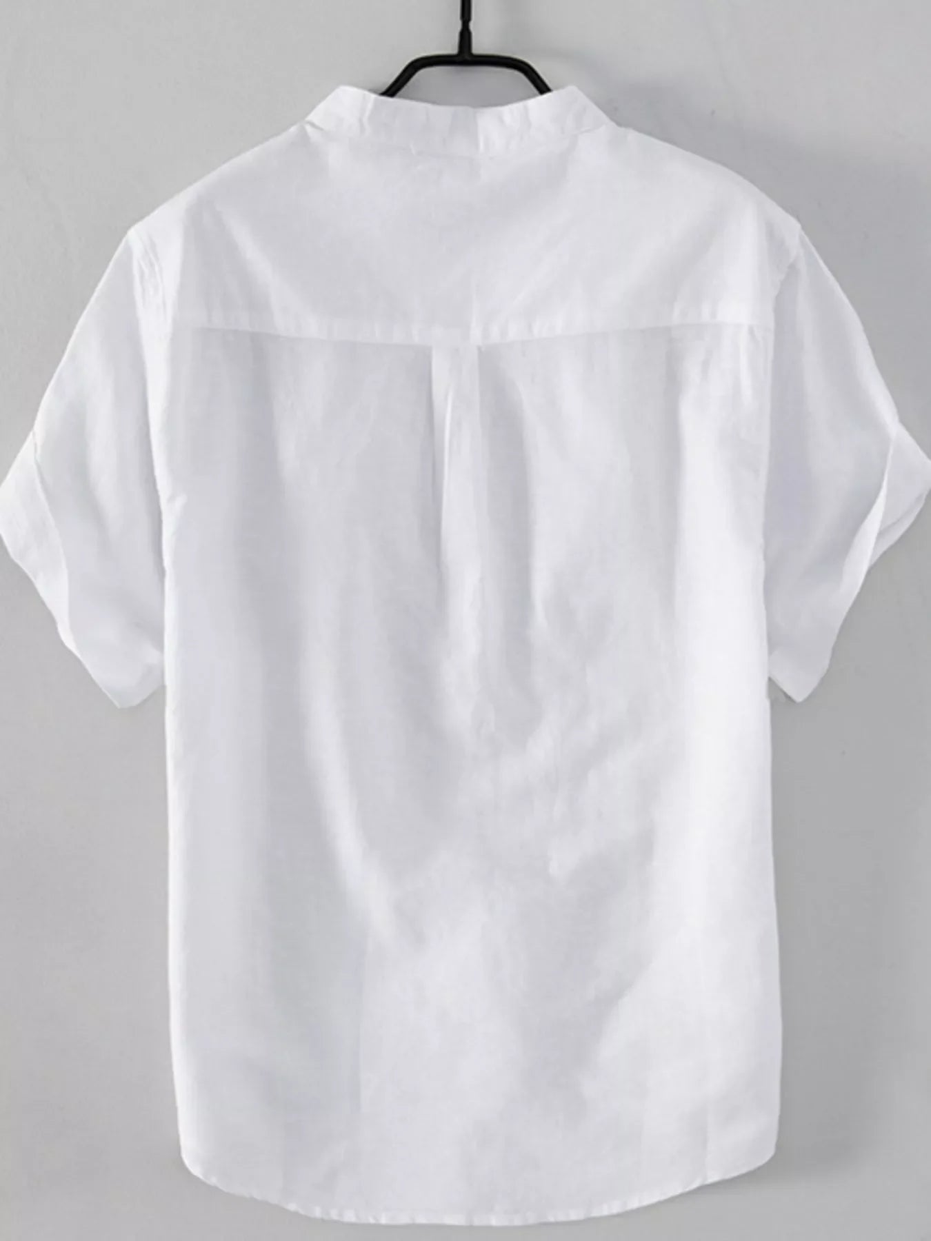 Men's Plus Size Button Detail Short Sleeve Blouse