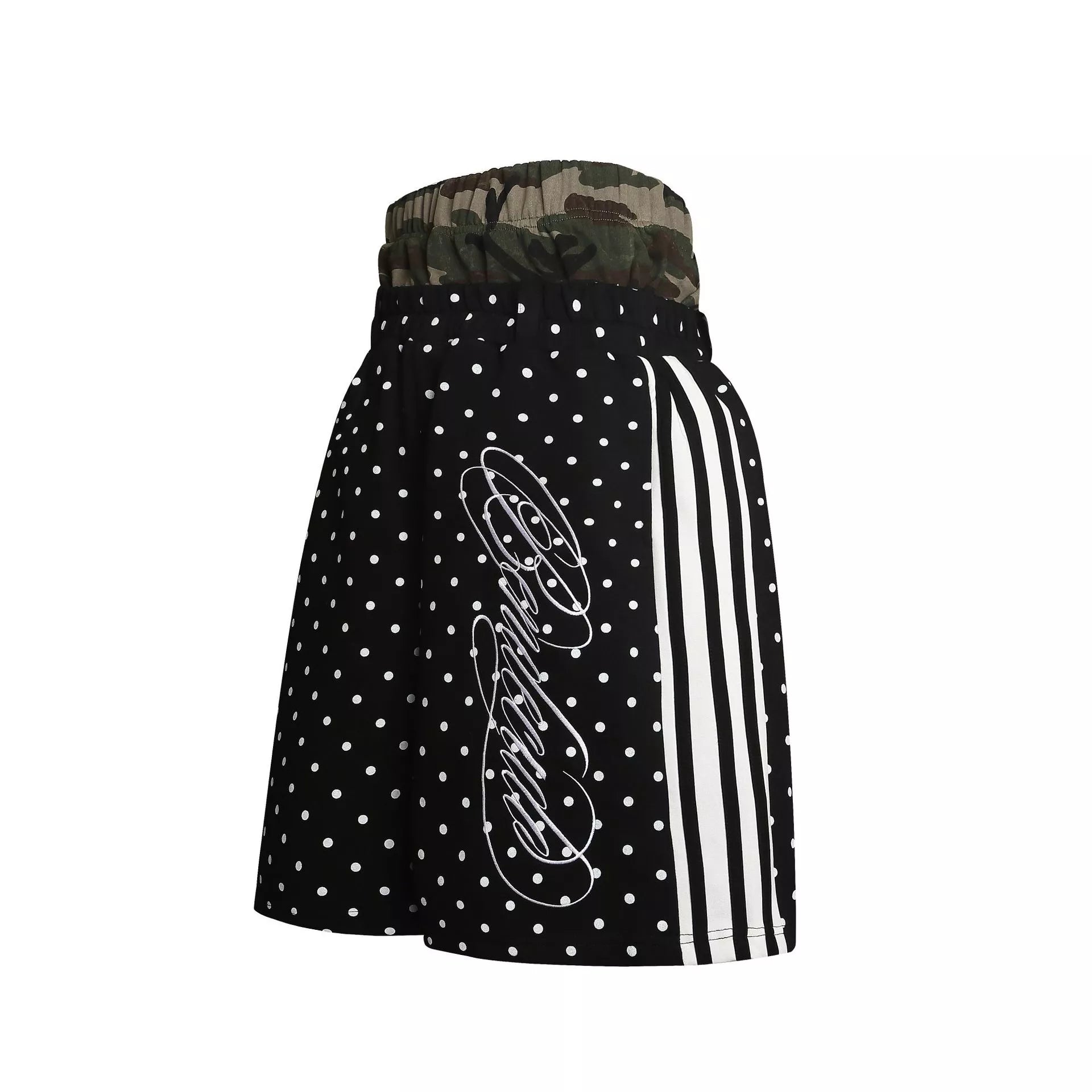 Men's Polka Dot Boxing Shorts with Camouflage Waistband