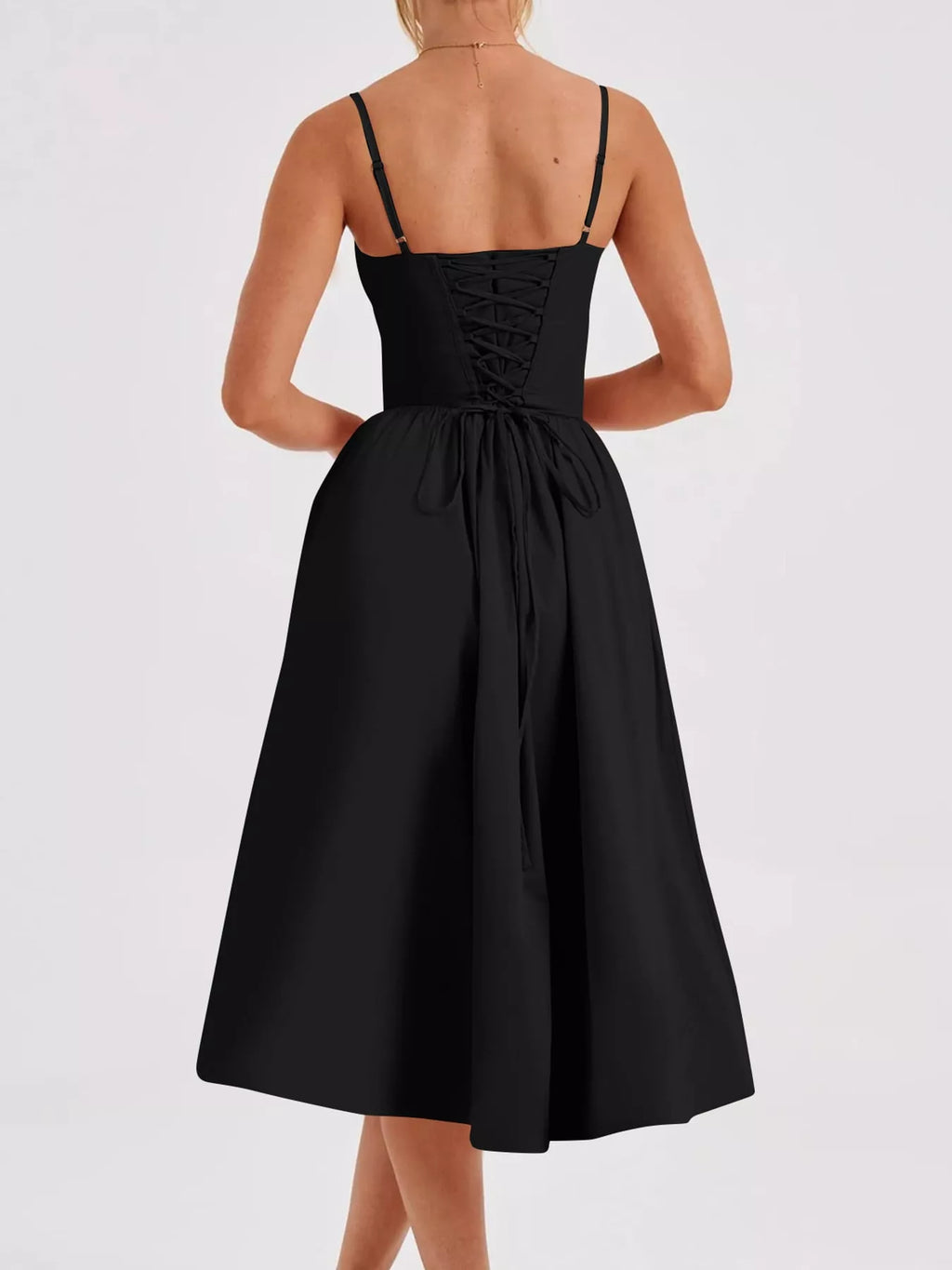 Sweetheart Neck Midi Cami Dress