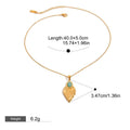 18K gold geometric shape with texture design exquisite unique necklace and earrings set