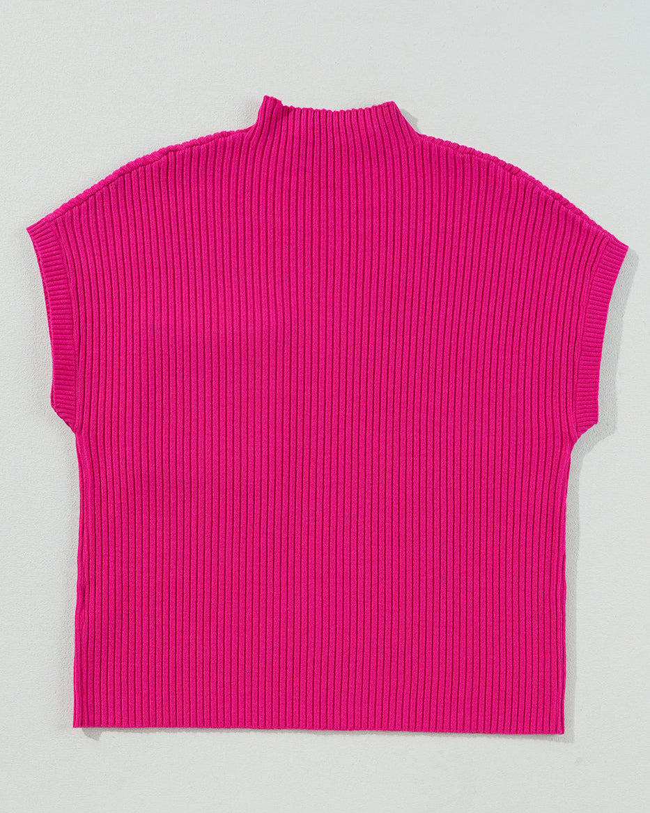 Ayla Short Sleeve Sweater - Bright Pink