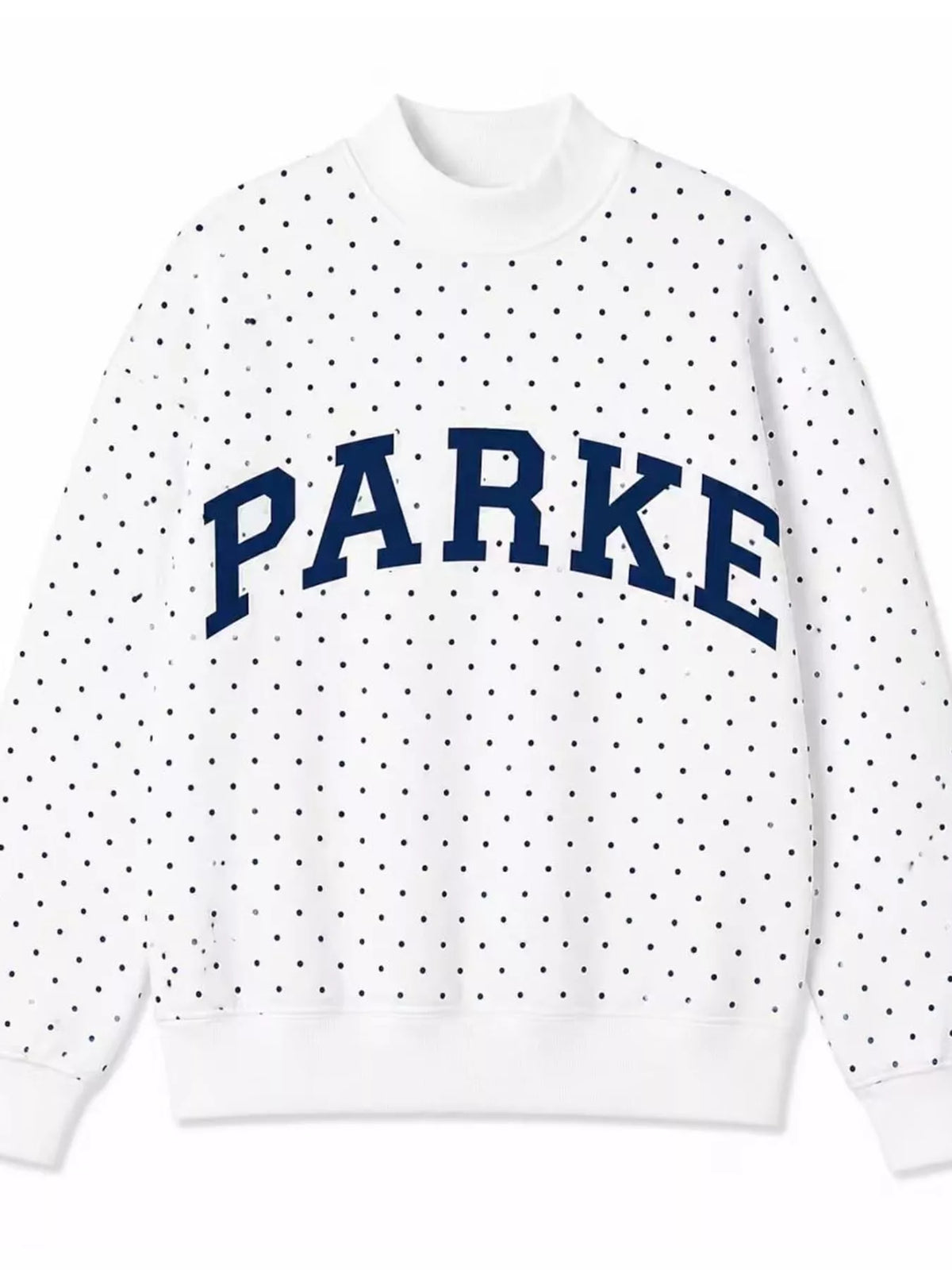 Polka Dot Letter Graphic Sweatshirt