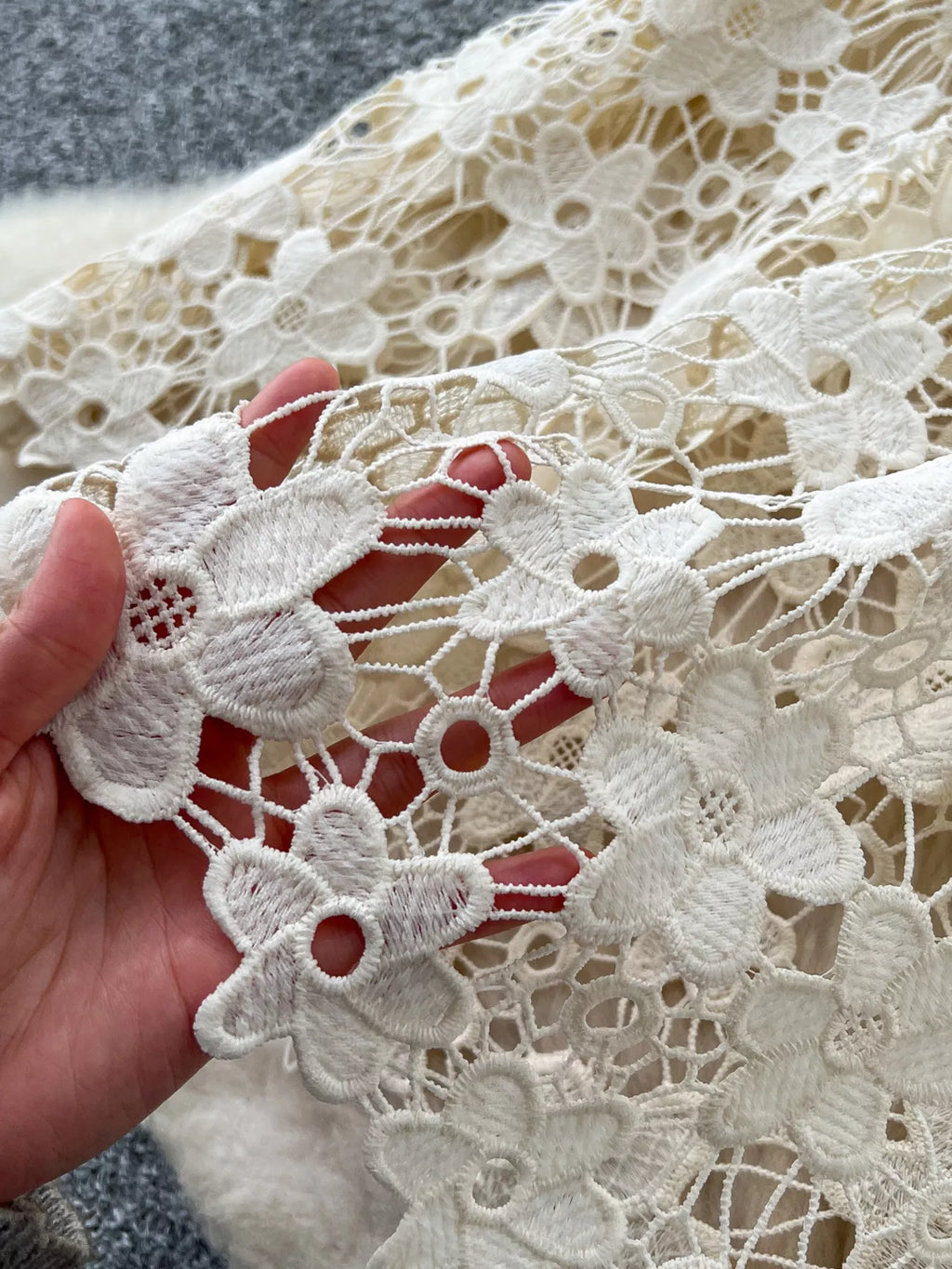 Lace Tiered Elastic Waist Skirt