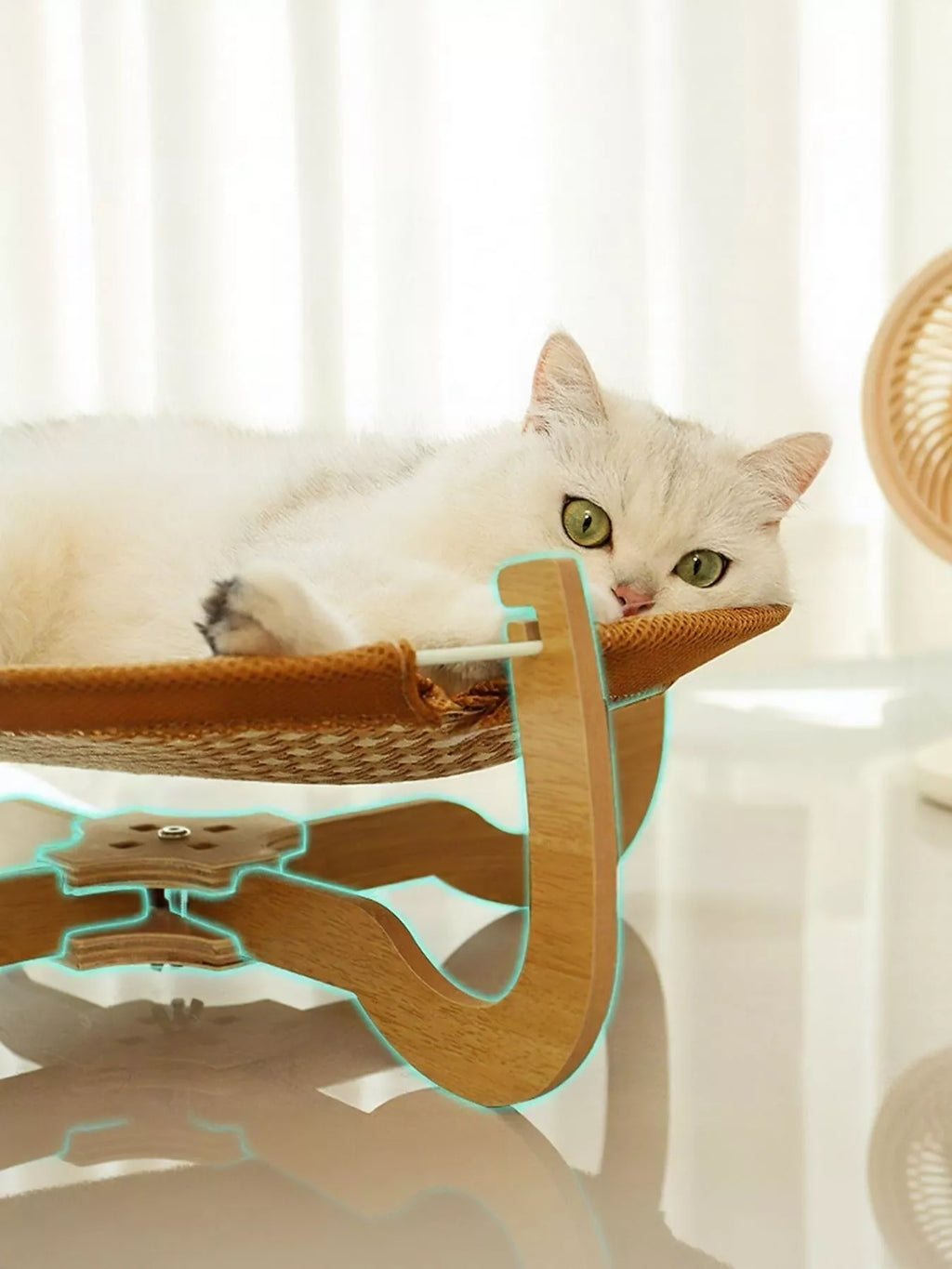 Round Woven Elevated Pet Bed
