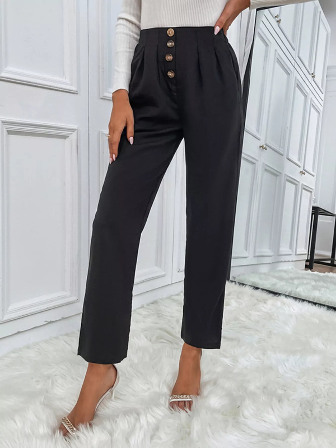 High Waist Wide Leg Pants