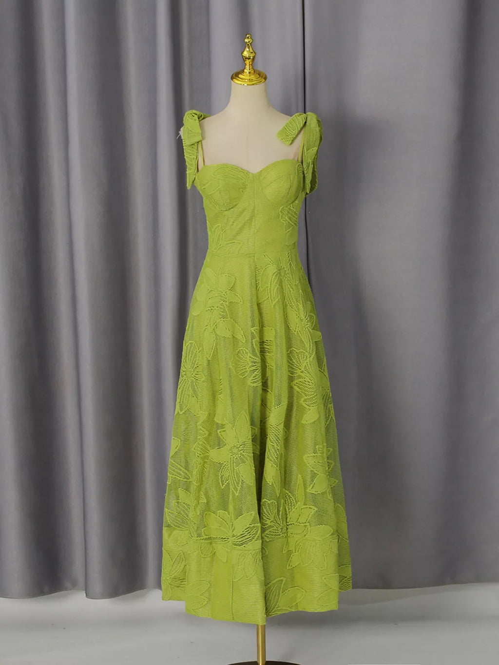 Sweetheart Neck Tie-Strap Dress