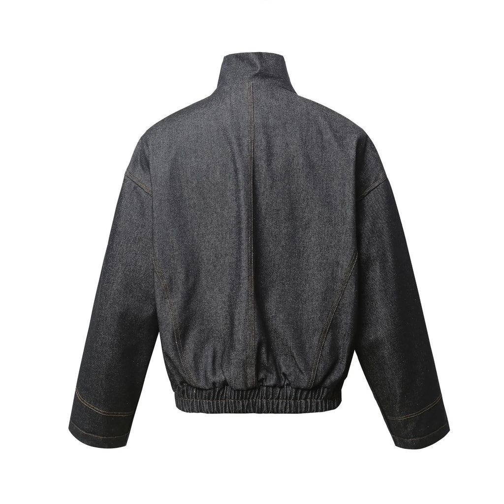 Men's Washed Zip Up Denim Jacket