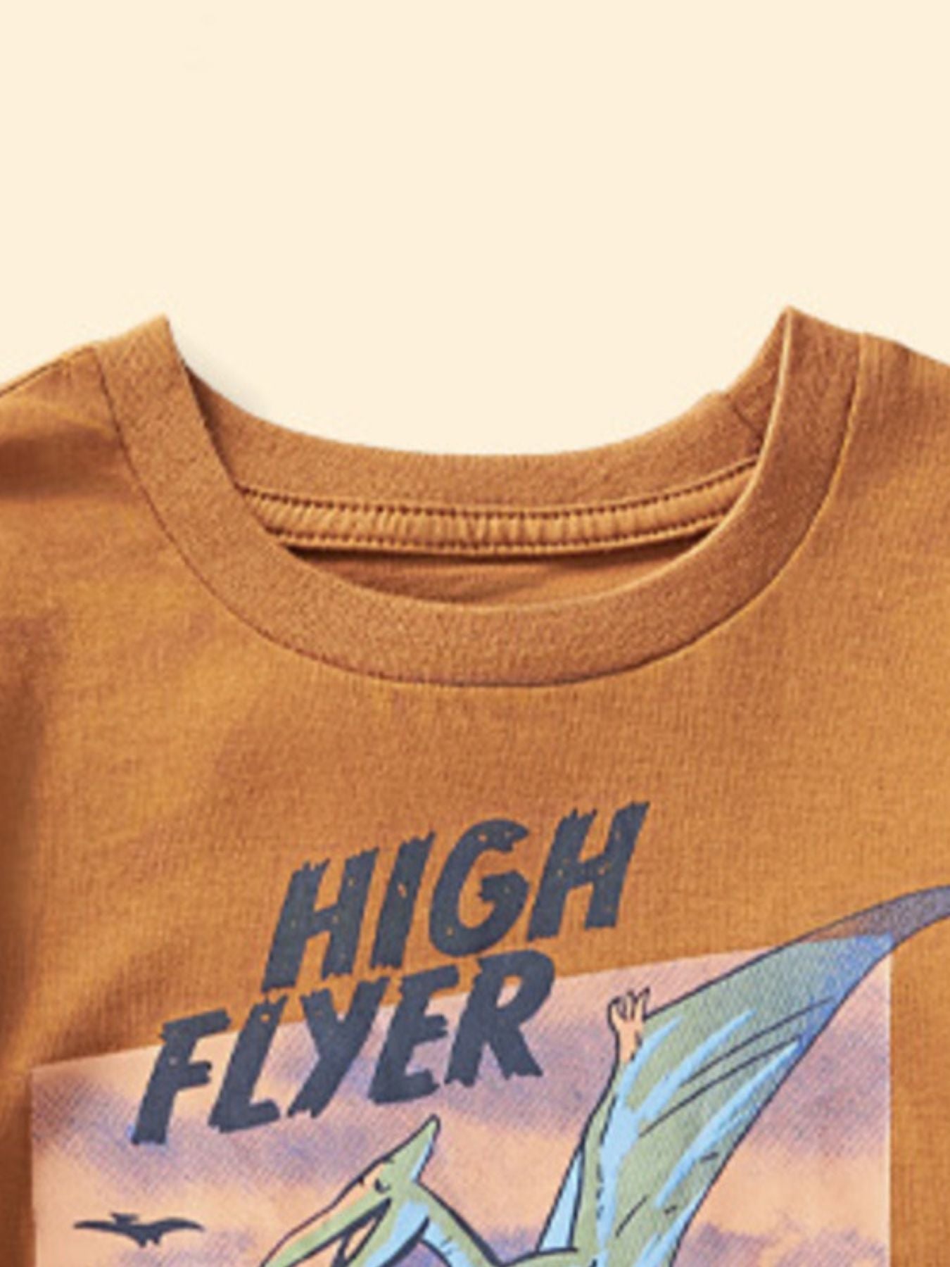 Children's High Flyer Dinosaur Graphic Short Sleeve T-Shirt