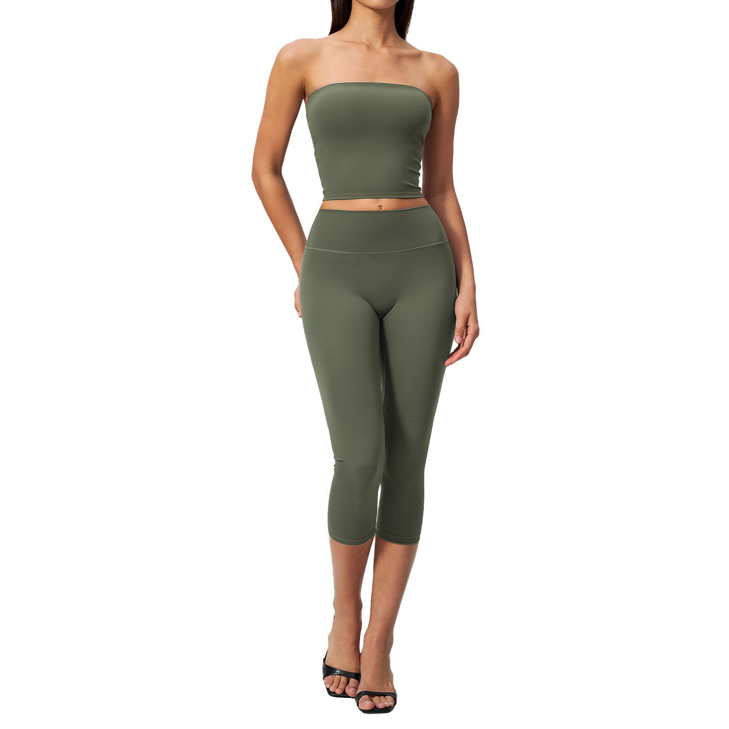 Yoga Suit Set With Chest Cushion For Slimming And Lifting Buttocks