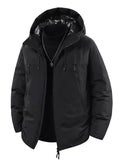 Men's Plus Size Zip Up Hooded Puffer Jacket