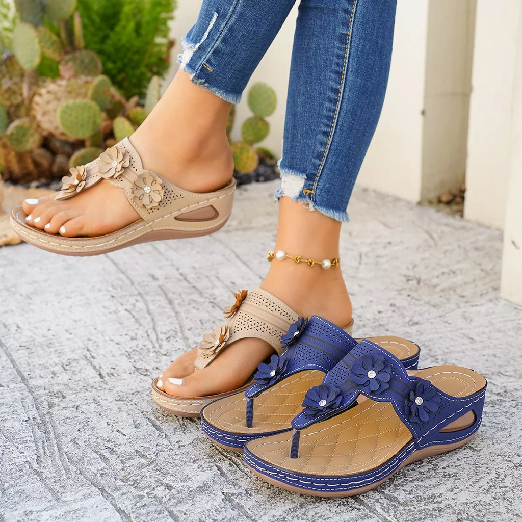 Toe Post Wedge Sandals