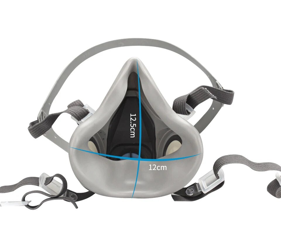 Original 6200 Reusable Respirator Half Face Cover Gas Mask With Fog-proof Glasses For Painting Spray Polishing Work Safety Smoke