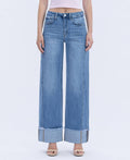 Mia High Rise Cuffed Wide Jeans
