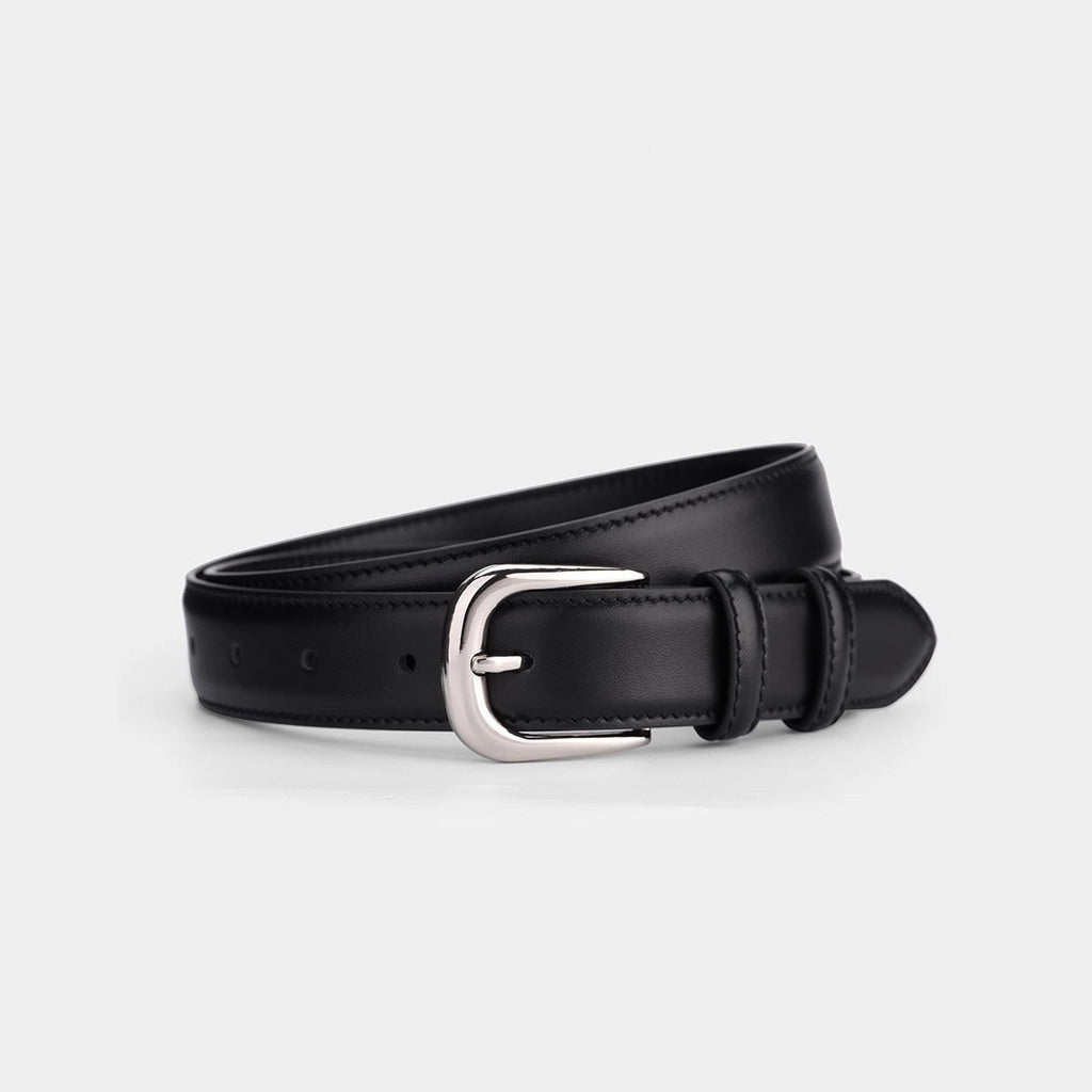 Classic Leather Skinny Belt