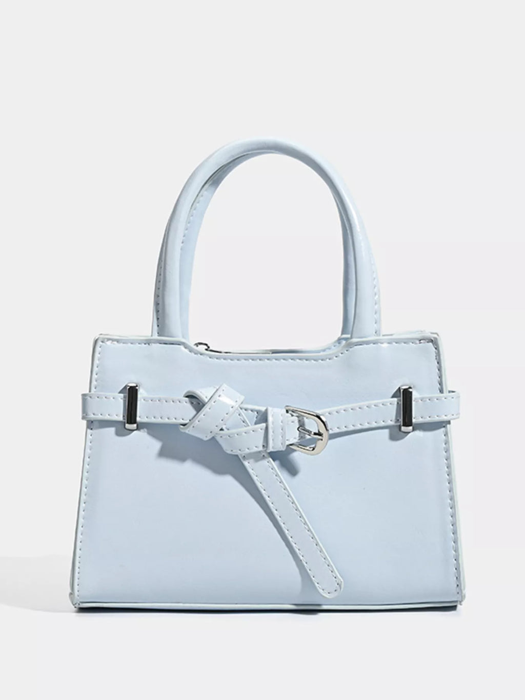 Buckle Decor Top Handle Handbag