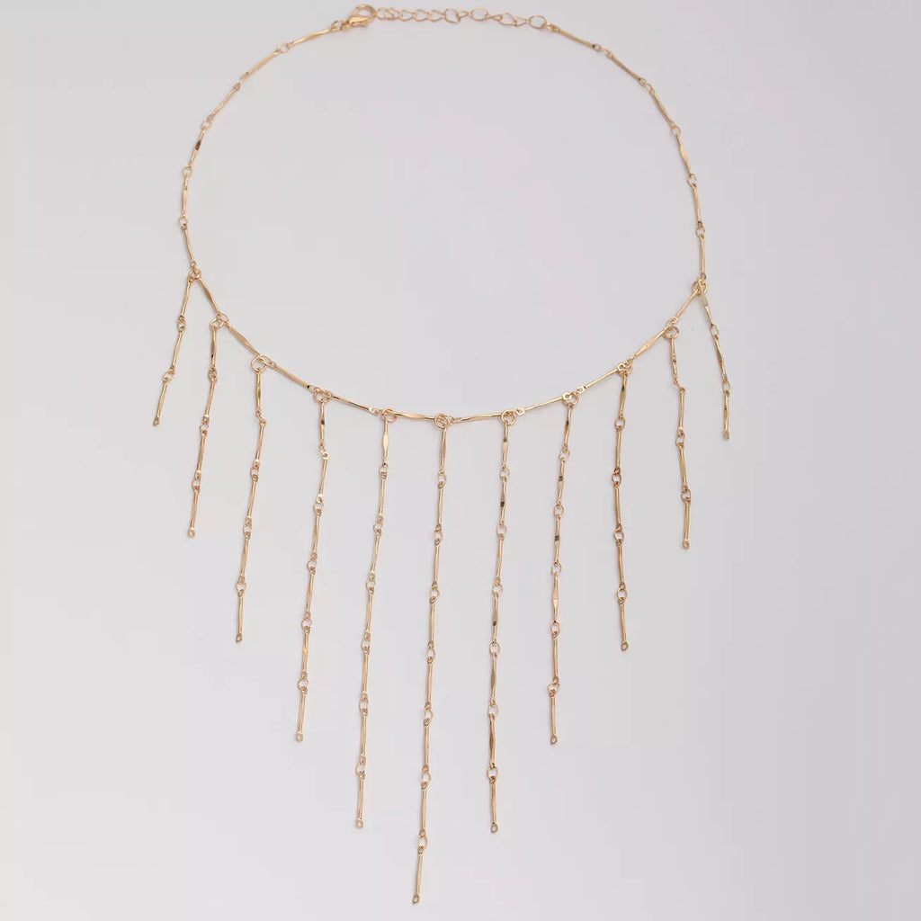 18K Gold-Plated Tassel Waterfall Necklace