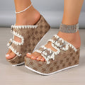 Double Buckle Platform Sandals