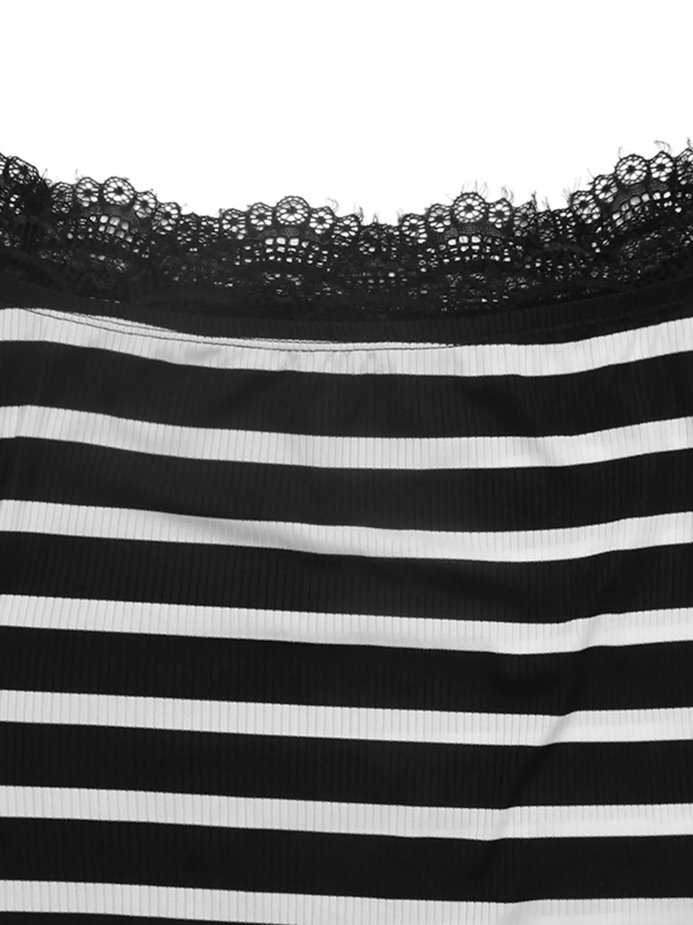 Lace Detail Off Shoulder T-Shirt