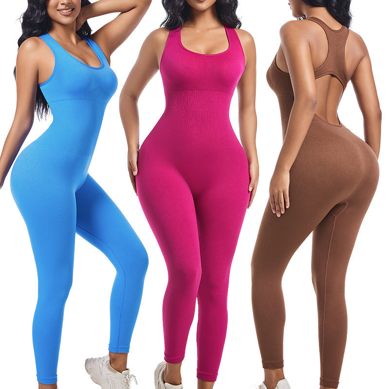 Womens Long-style One-piece Yoga Suit