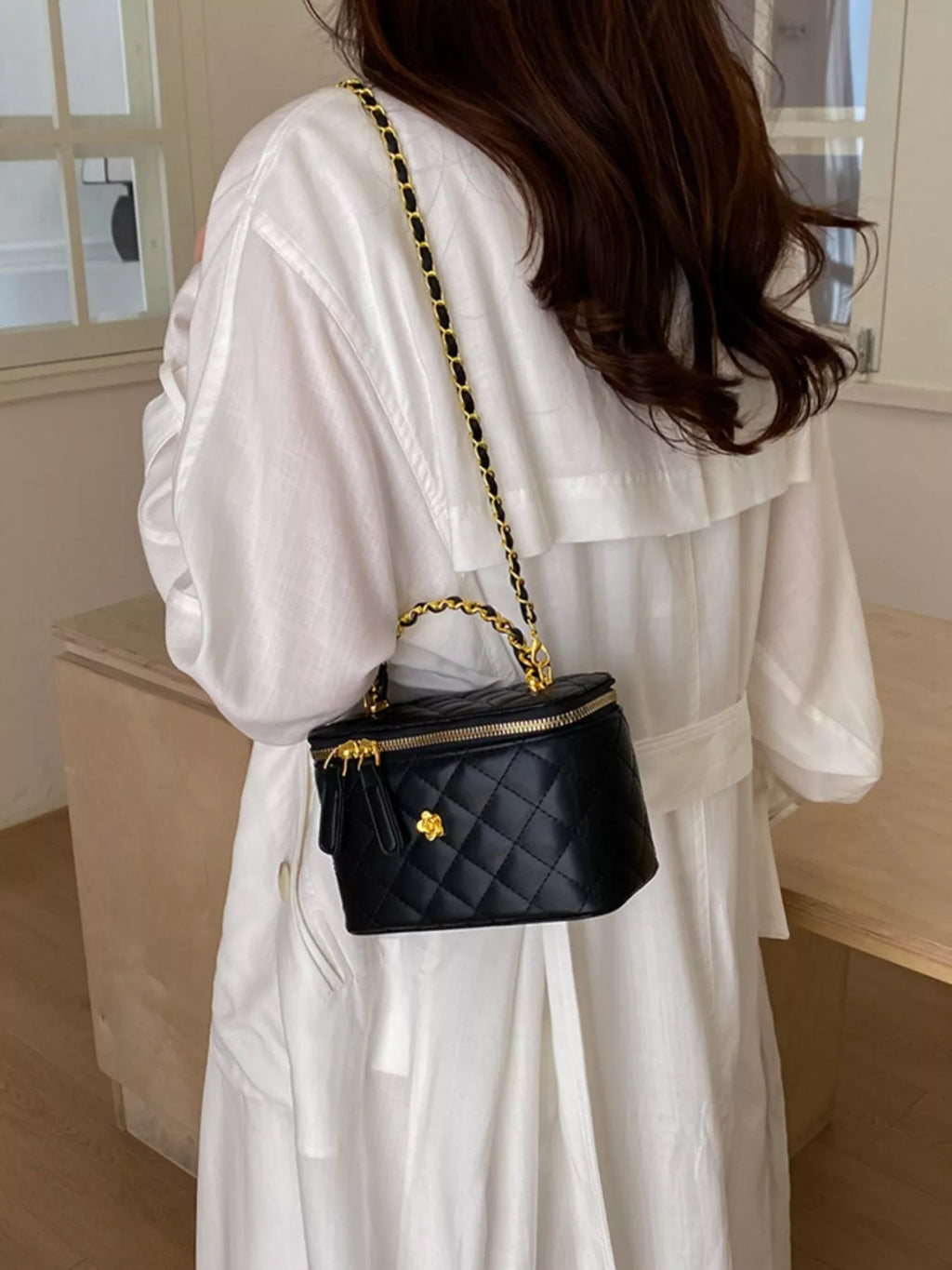 Quilted Chain Crossbody Bag