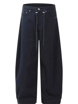 Men's Wide Leg Drawstring Cargo Pants