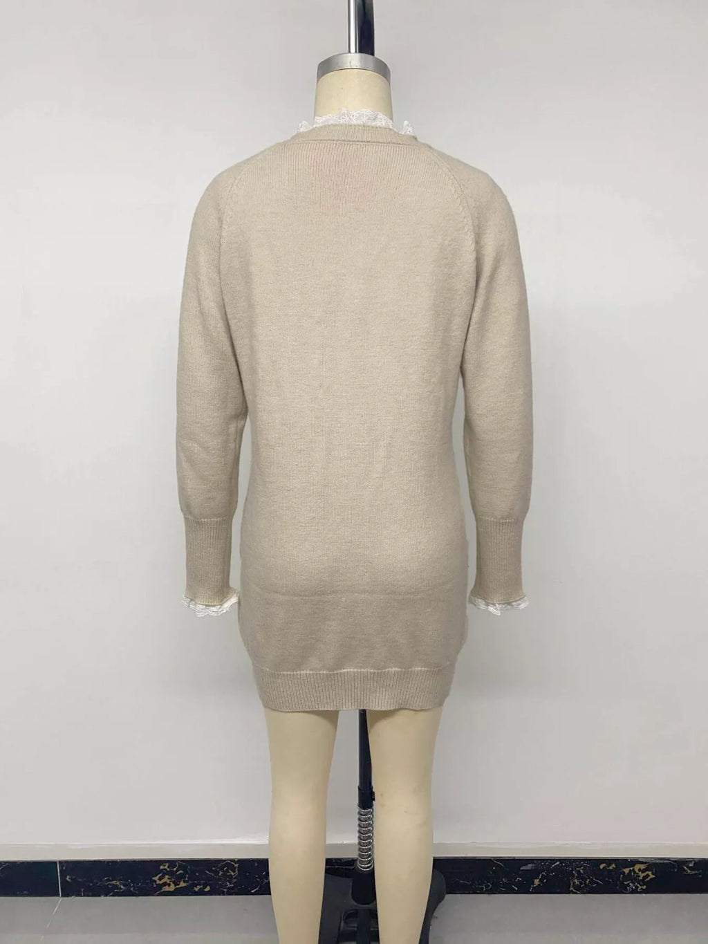 Cable Knit Raglan Sleeve Sweater Dress