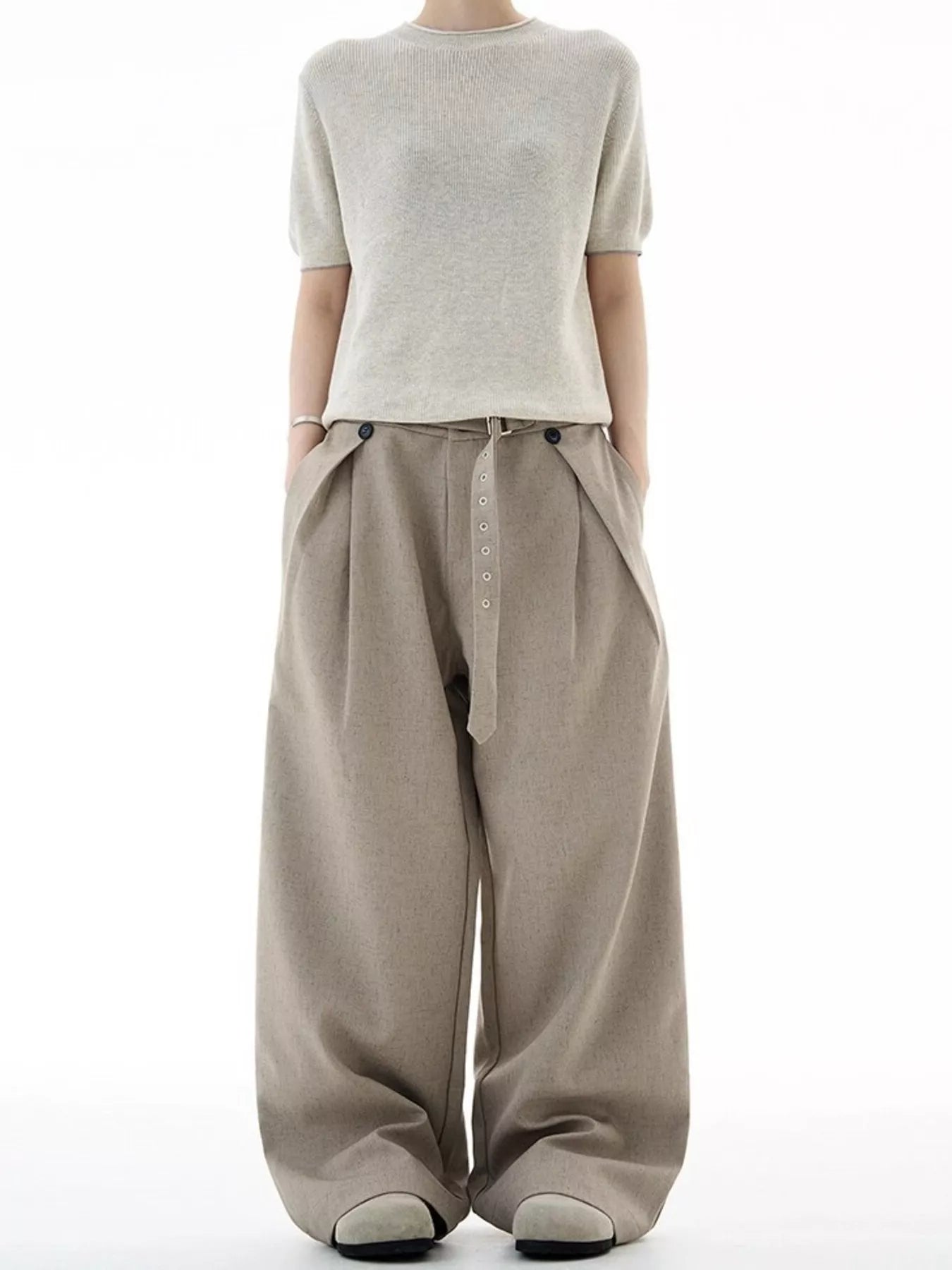 Men's Plus Size Wide Leg Pants