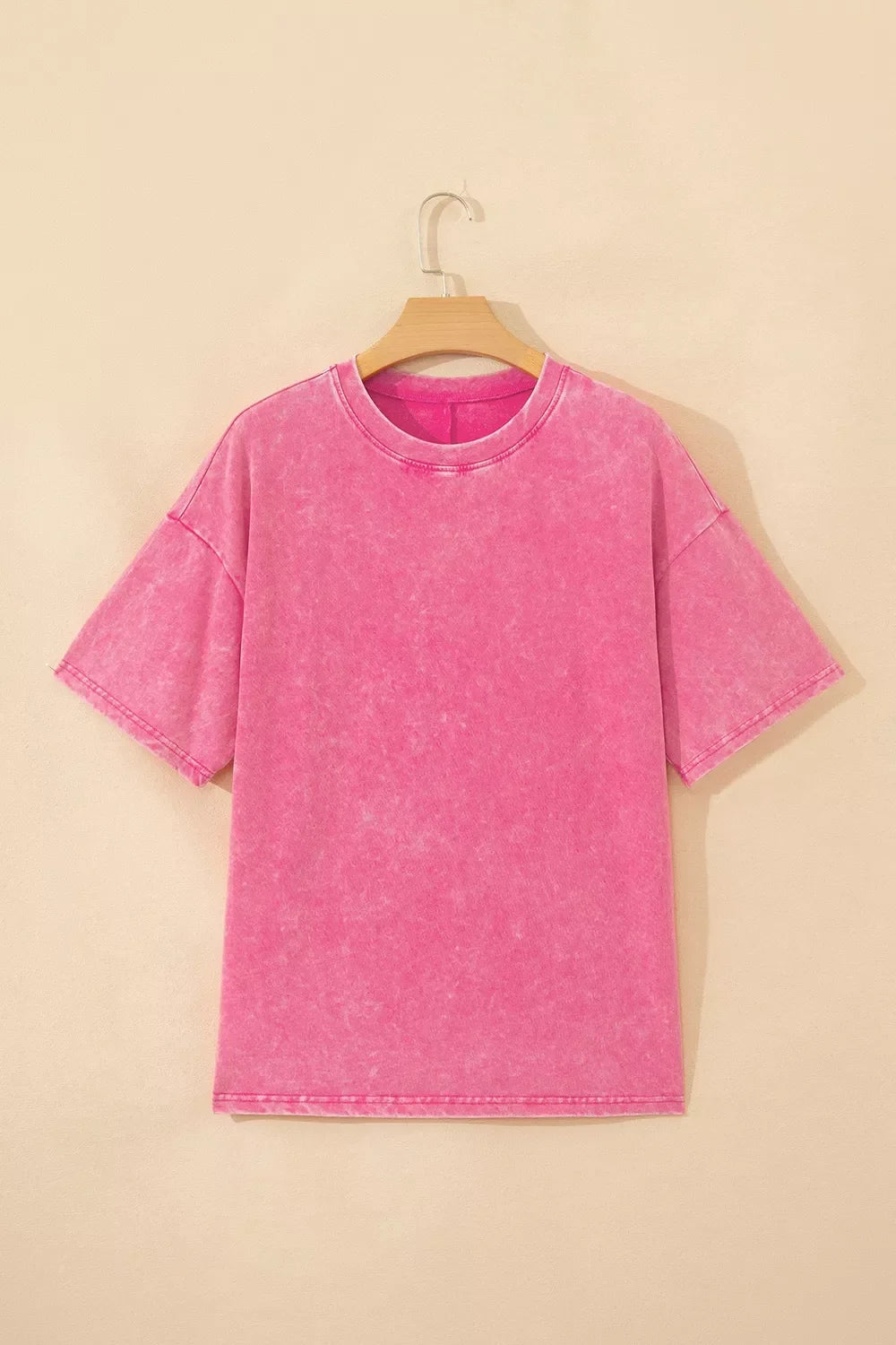 Solid Color Cotton Mineral Washed Oversize Tee