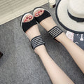 Contrast Platform Wedge Sandals