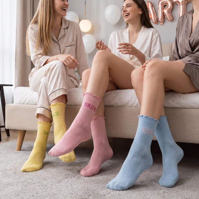 Embroidered Yoga Socks For Children