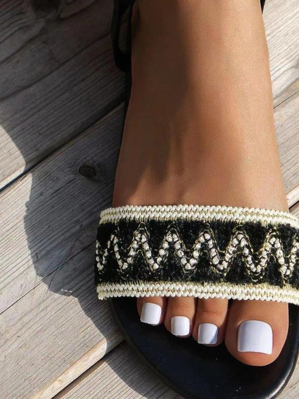 Lace-Up Ankle Strap Flat Sandals