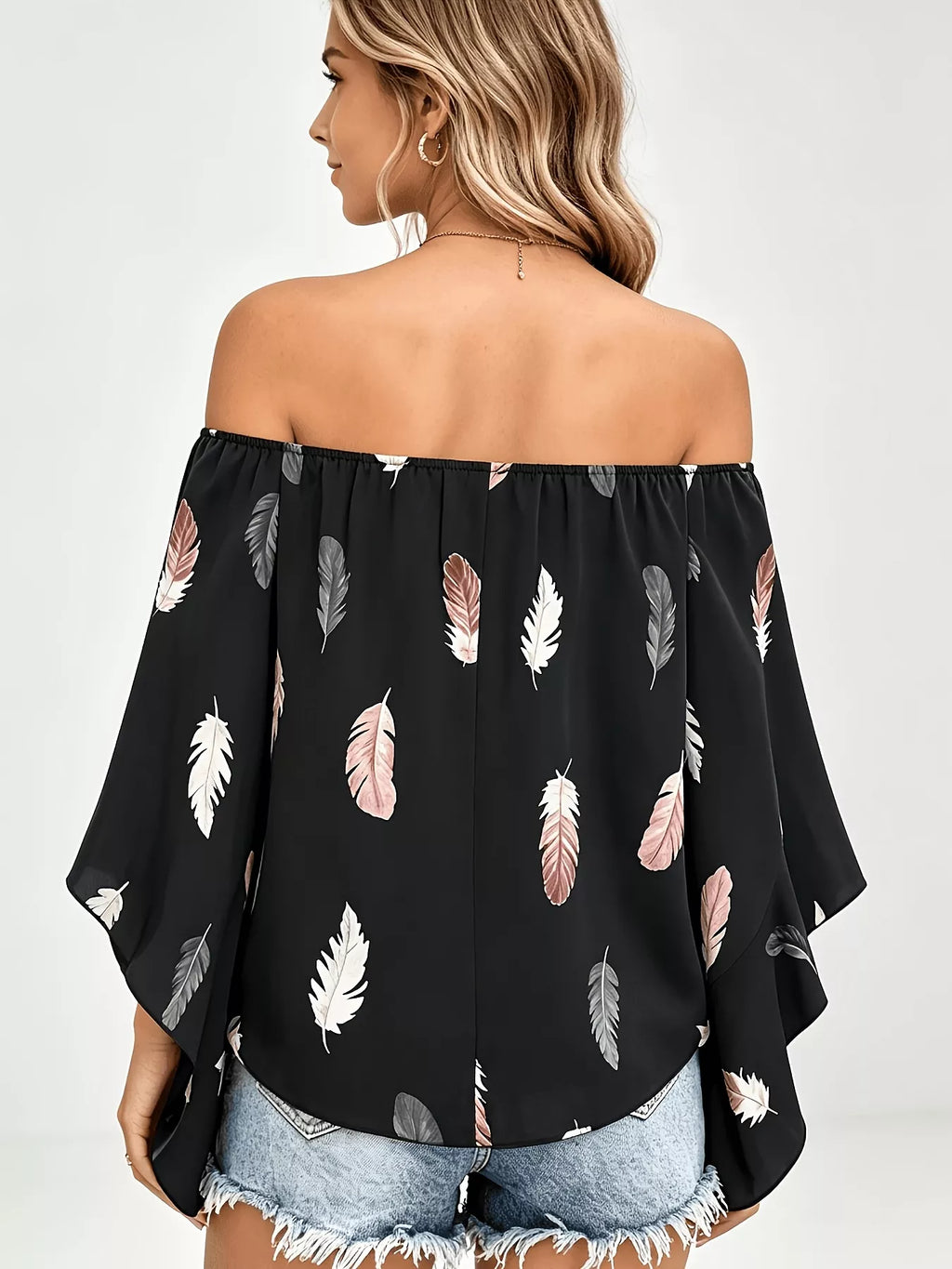 Printed Off Shoulder Blouse