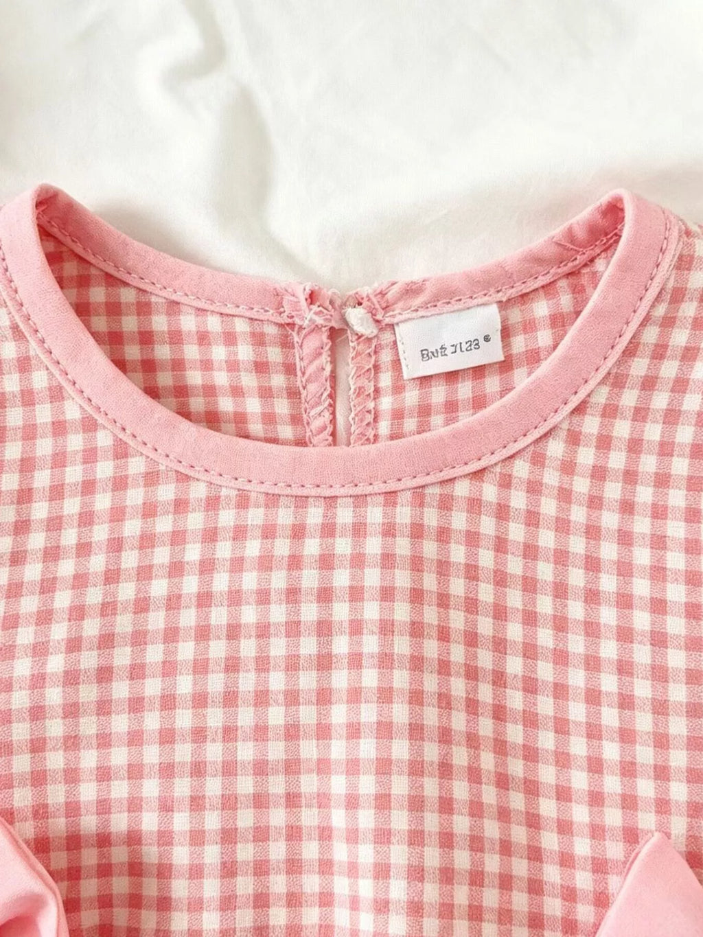 Children's Ruffled Plaid Top and Pants Set