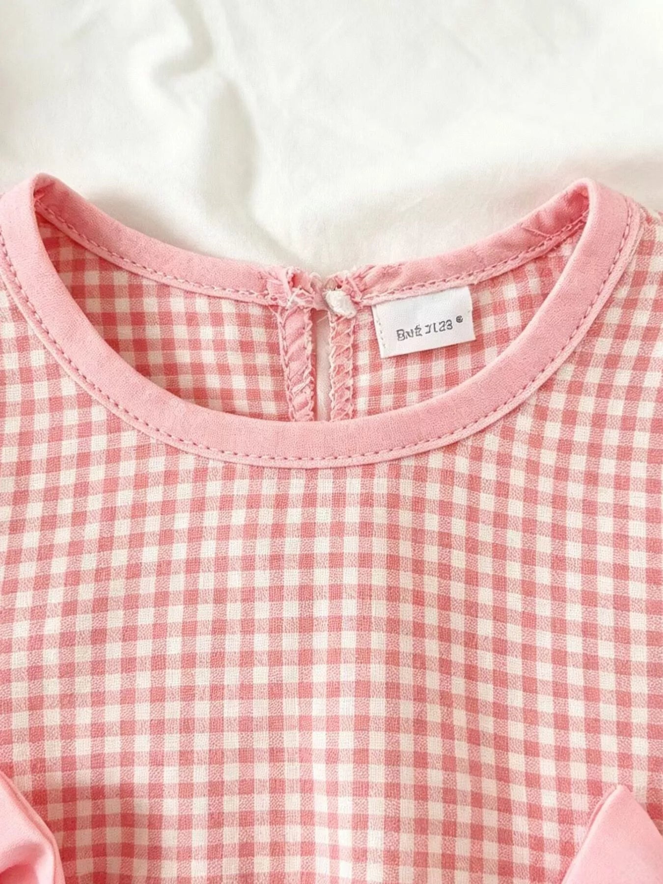 Children's Ruffled Plaid Top and Pants Set