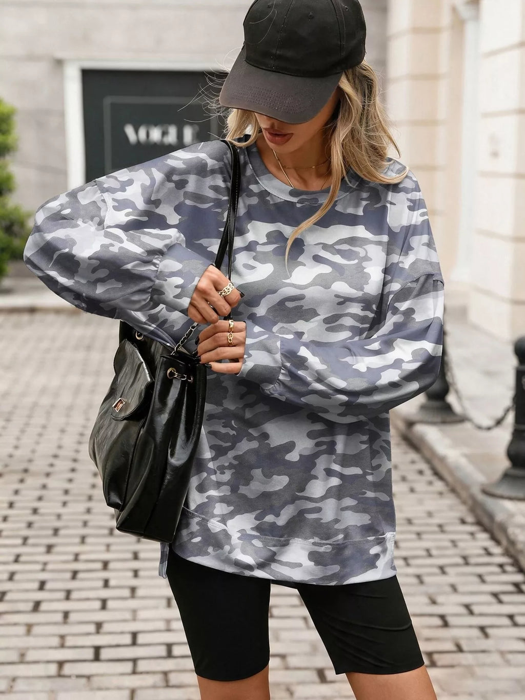 Printed Round Neck Sweatshirt
