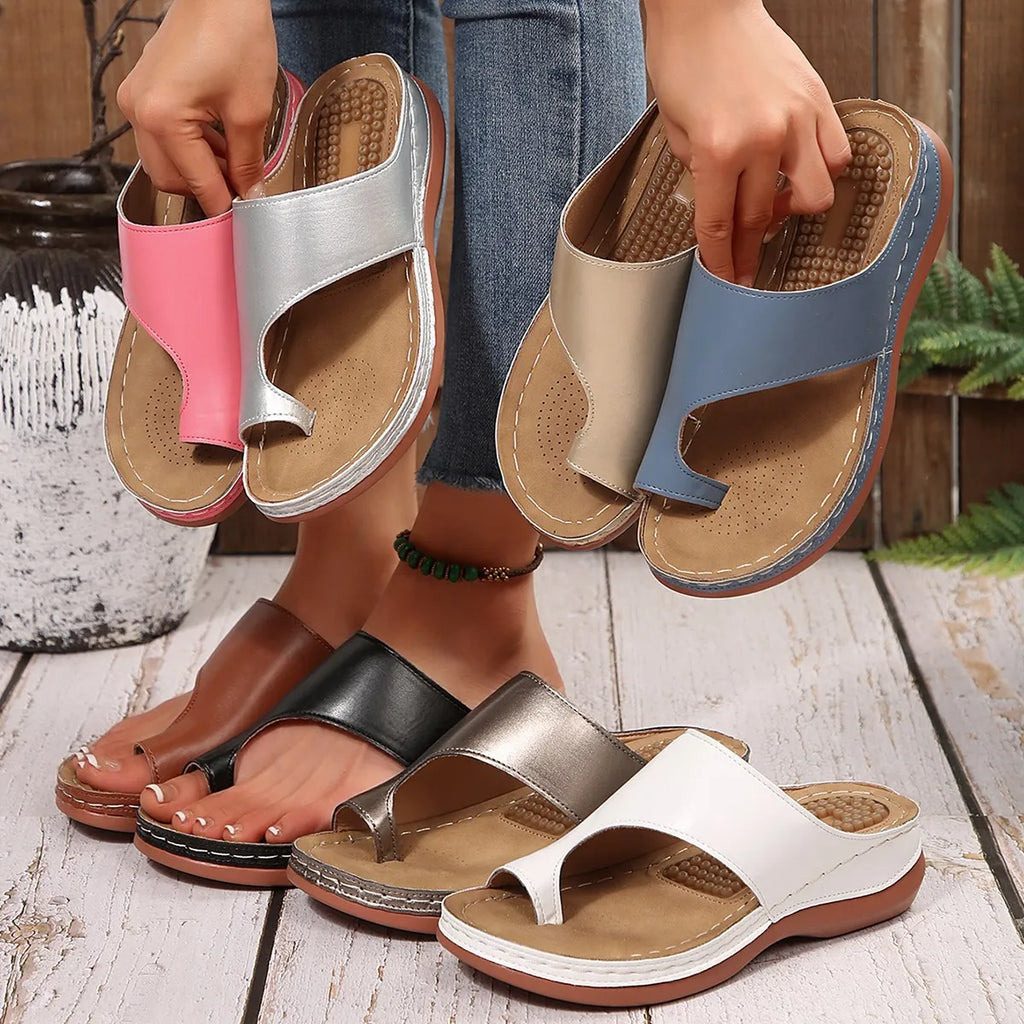 Toe Loop Flat Sandals
