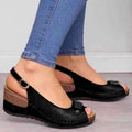 Peep Toe Wedge Sandals